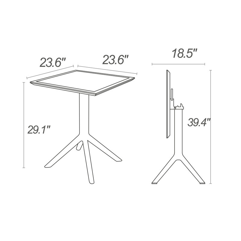 AllModern Farrah Square Patio Dining Table & Reviews Wayfair
